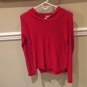 Red Abercrombie pullover sweater